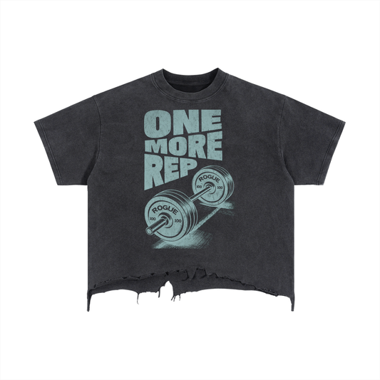 Vintage Wash Boxy Distressed Hem T-Shirt