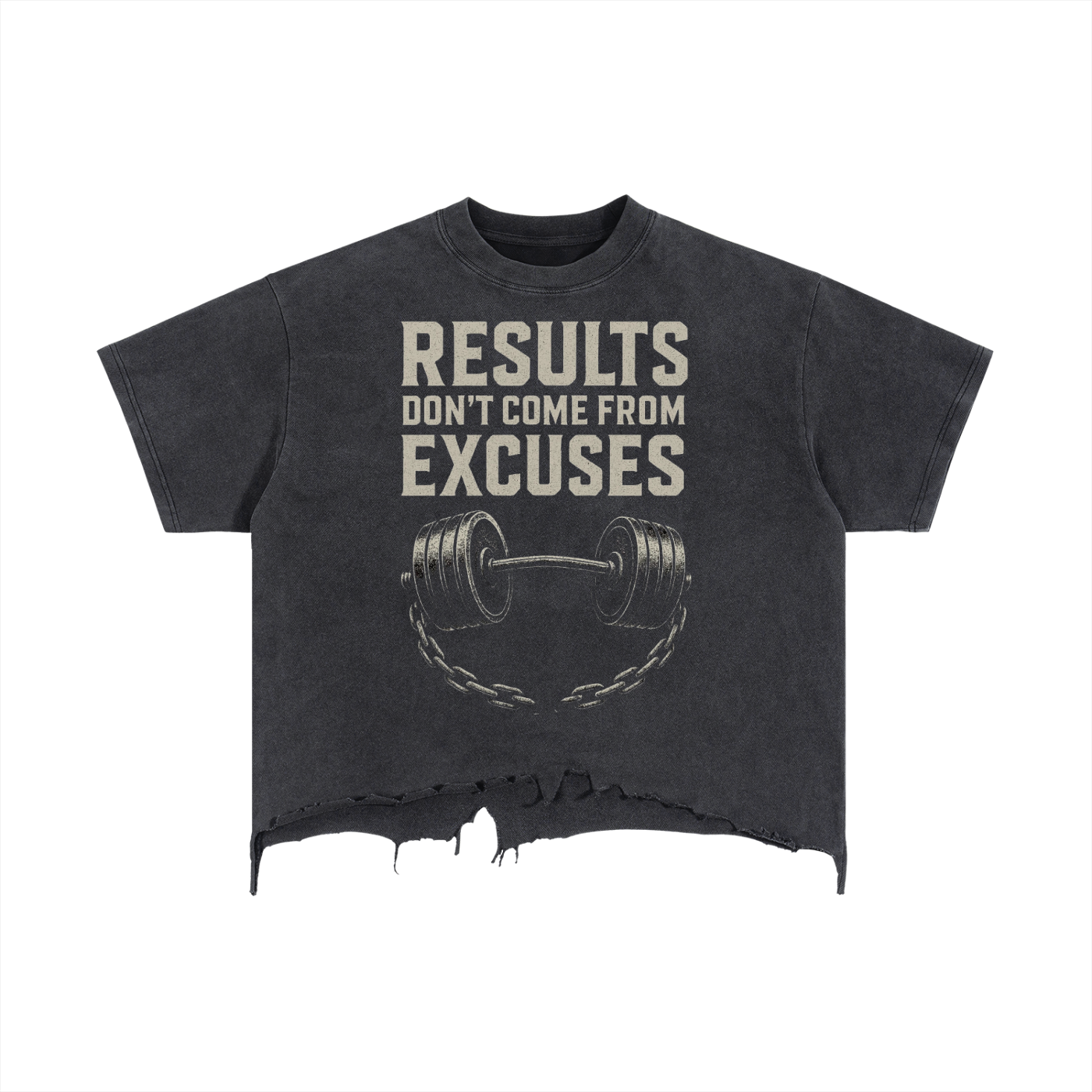 Vintage Wash Boxy Distressed Hem T-Shirt