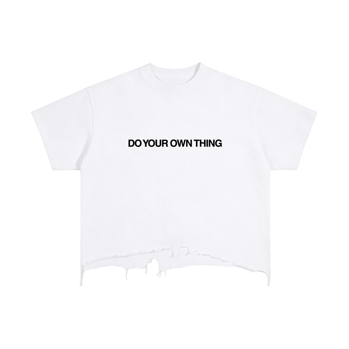Vintage Wash Boxy Distressed Hem T-Shirt