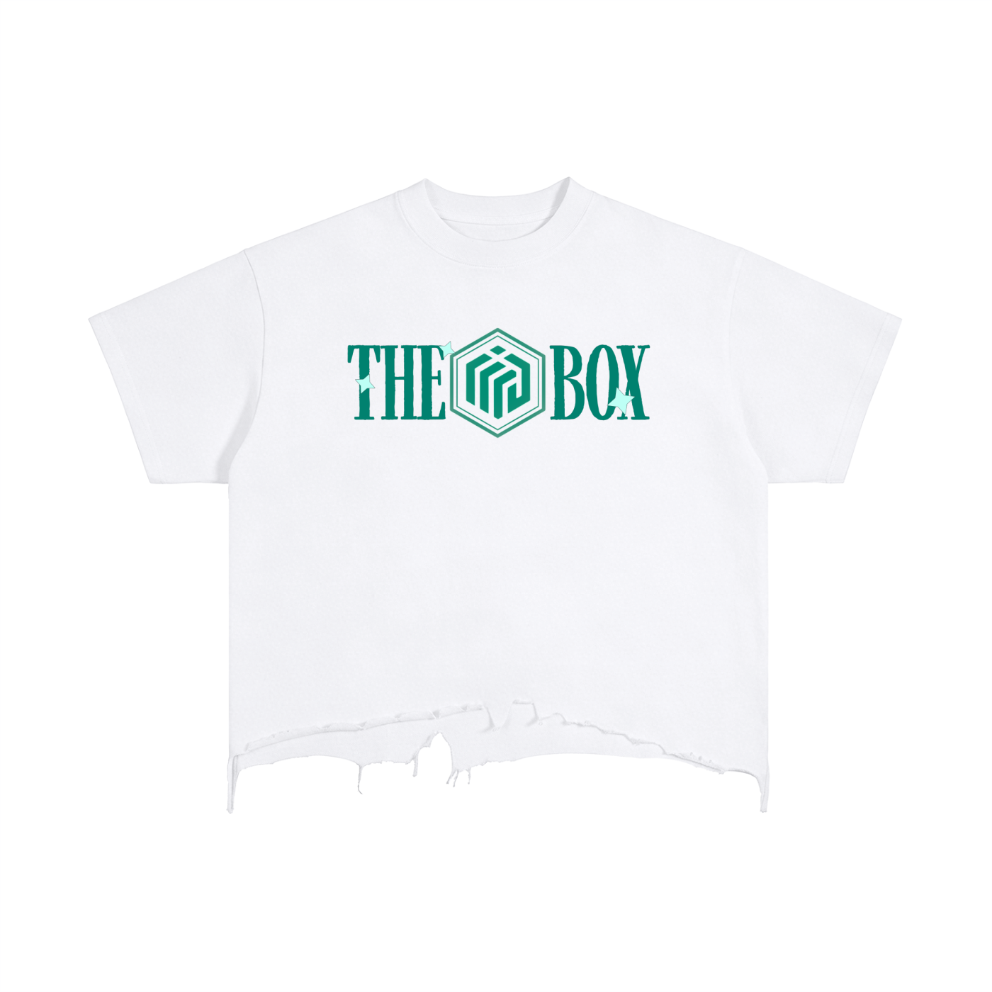 Vintage Wash Boxy Distressed Hem T-Shirt