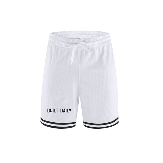 Built Daily. - Classic Stripe Trim Basketball Shorts