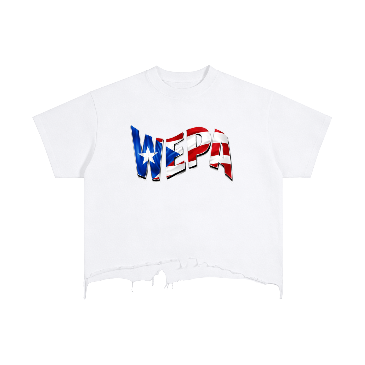 Vintage Wash Boxy Distressed Hem T-Shirt